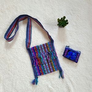 Woven Thai Crossbody Bag & Coin Purse